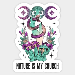 Nature is My Church Witchcraft Sticker